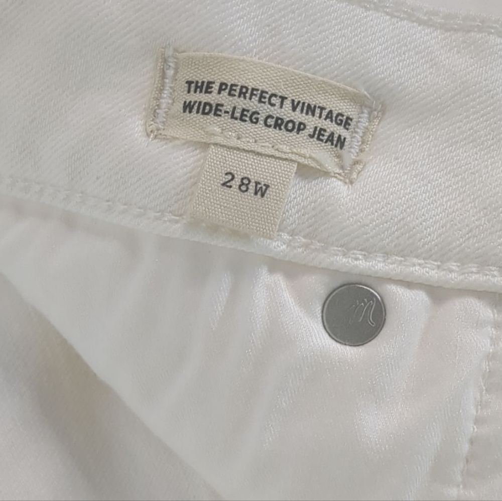NWT!! Madewell The Perfect Vintage Wide-Leg Crop High-Rise Jean Size 28W - Picture 6 of 10